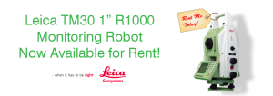 Rent a Leica TM30 Monitoring Robotic Total Station