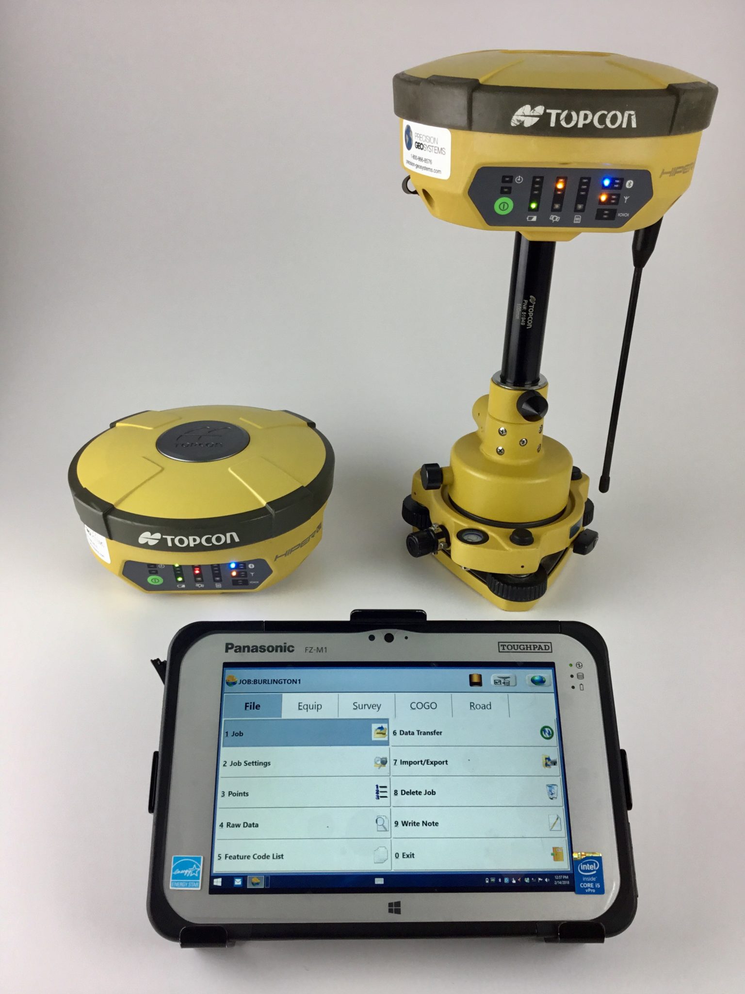 Topcon Hiper V GNSS Base and Rover Kit w/ Panasonic Toughpad SurvPC